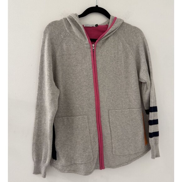 Zaket & Plover Women's Cotton and Cashmere Blend Zip Up Gray Hoodie Size Medium - Picture 1 of 5